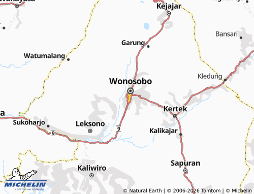 Carte MICHELIN Wonosobo Barat - ViaMichelin