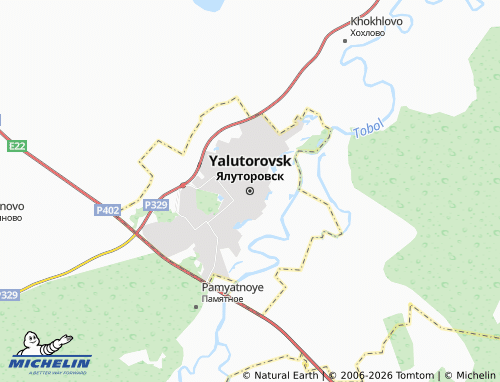 MICHELIN-Landkarte Yalutorovsk - ViaMichelin