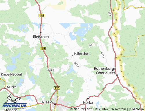 MICHELIN Hähnichen map - ViaMichelin