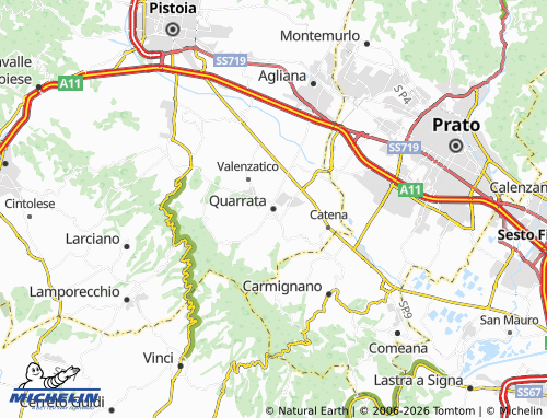 Mappa MICHELIN Quarrata - ViaMichelin