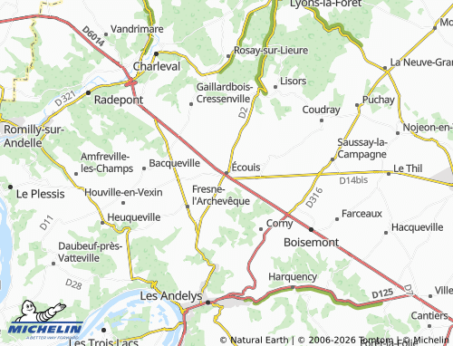 Mapa MICHELIN Ecouis - ViaMichelin