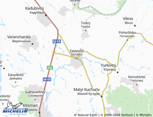 Mappa MICHELIN Zastavna - ViaMichelin