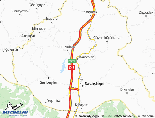 MICHELIN Karacalar map - ViaMichelin