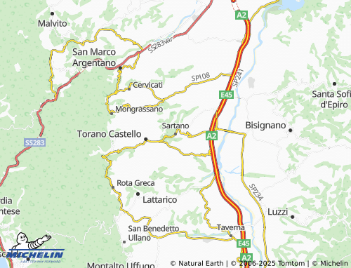 Mappa MICHELIN Sartano - ViaMichelin