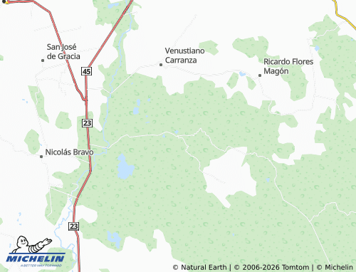 MICHELIN Anáhuac, Palo Blanco map - ViaMichelin
