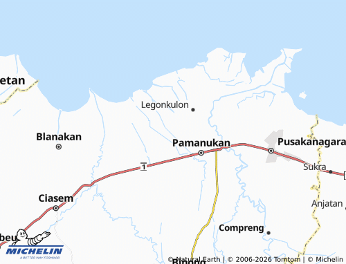 MICHELIN Tegalurung map - ViaMichelin