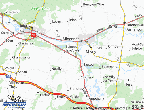 Mappa MICHELIN Charmoy - ViaMichelin