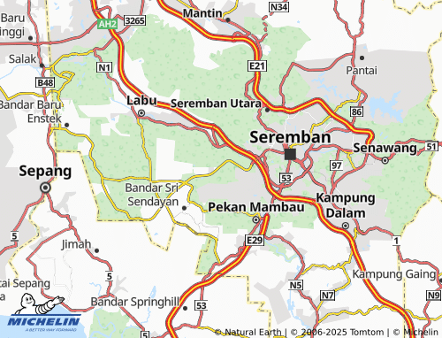 MICHELIN Saujana Tropika map - ViaMichelin