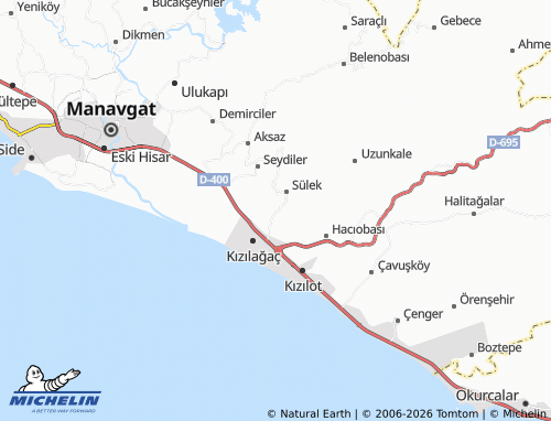 MICHELIN Karacalar map - ViaMichelin