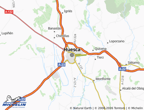 Mappa MICHELIN Huesca - ViaMichelin