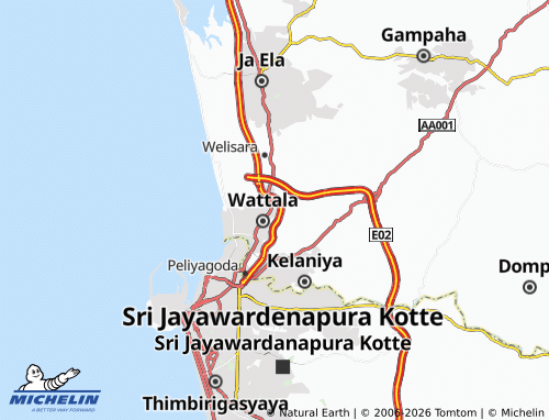 Mappa MICHELIN Welikadamulla - ViaMichelin