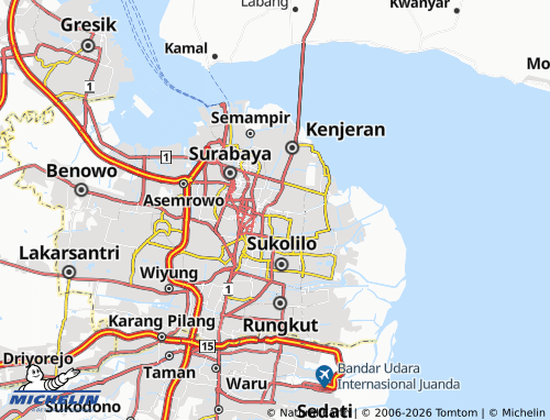 Mapa MICHELIN Pacar Kembang - ViaMichelin
