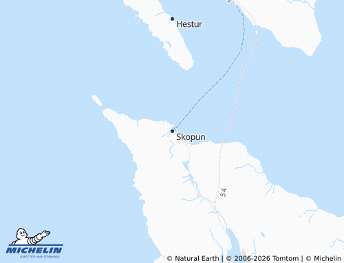 MICHELIN Skopunar map - ViaMichelin