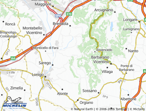 Mappa MICHELIN Grancona - ViaMichelin