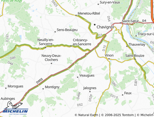 MICHELIN Le Briou map - ViaMichelin