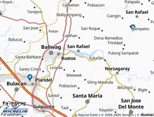 MICHELIN Tibagan map - ViaMichelin