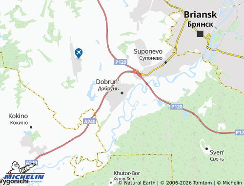 Carte MICHELIN Dobrun' - ViaMichelin