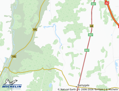 Mappa MICHELIN Ėriškiai - ViaMichelin
