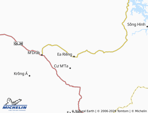 Mapa MICHELIN Ea Riêng - ViaMichelin