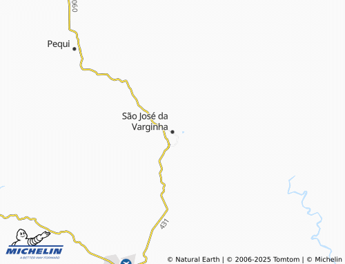MICHELIN São José da Varginha map - ViaMichelin
