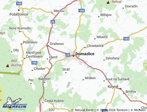 Mappa MICHELIN Domažlice - ViaMichelin