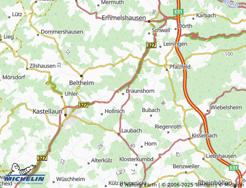 MICHELIN Braunshorn map - ViaMichelin