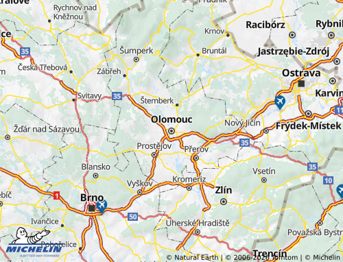 Mappa MICHELIN Olomoucký - ViaMichelin