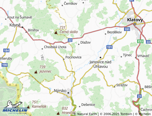 MICHELIN Běhařov map - ViaMichelin