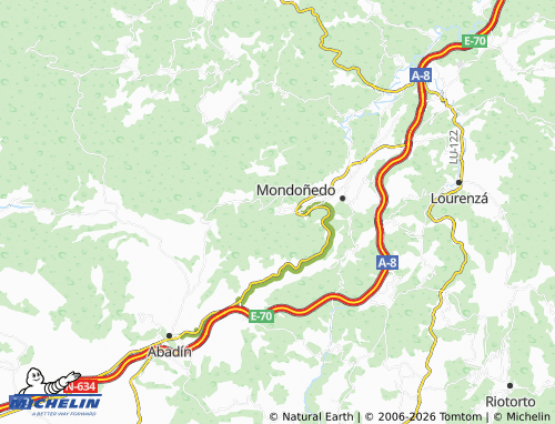 MICHELIN Zoñán map - ViaMichelin