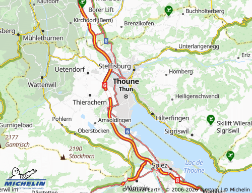 Mappa MICHELIN Thun - ViaMichelin
