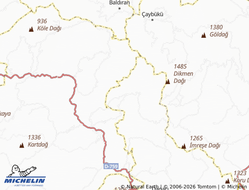 MICHELIN Akdivan map - ViaMichelin