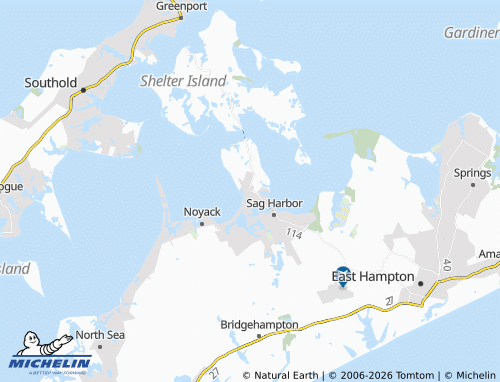 Kaart MICHELIN North Haven - ViaMichelin