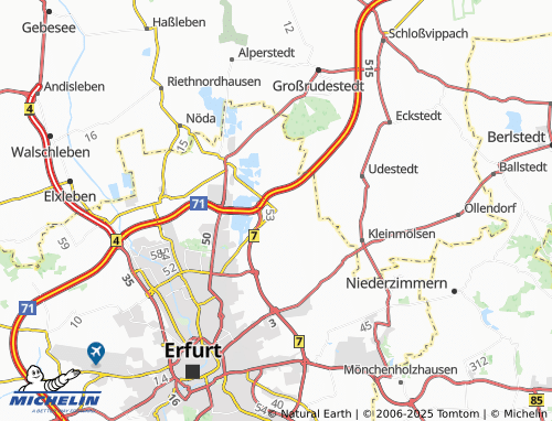 MICHELIN Schwerborn map - ViaMichelin