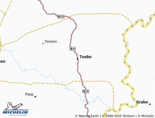 MICHELIN Tuobo map - ViaMichelin