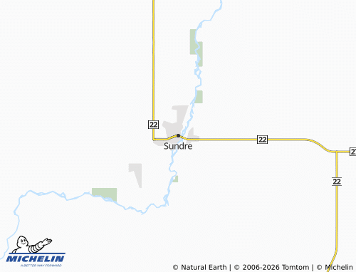 MICHELIN Sundre map - ViaMichelin