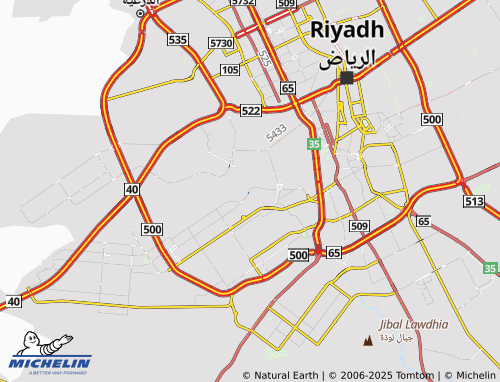 MICHELIN Al Uraija Dist map - ViaMichelin