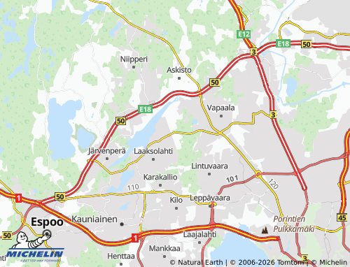 Mappa MICHELIN Linnainen - ViaMichelin