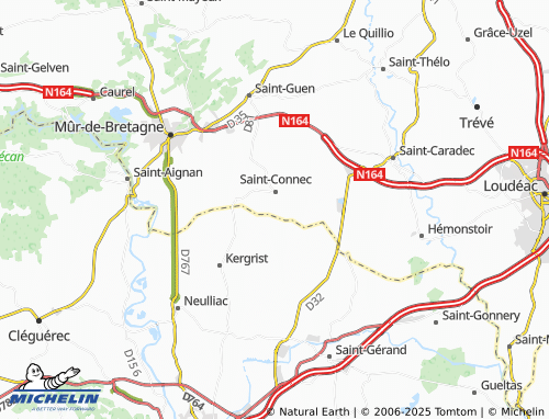 MICHELIN-Landkarte Kerbigot - ViaMichelin
