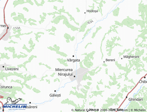 MICHELIN Vărgata map - ViaMichelin