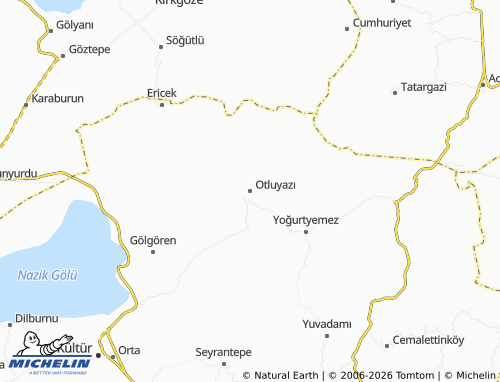 MICHELIN Otluyazı map - ViaMichelin