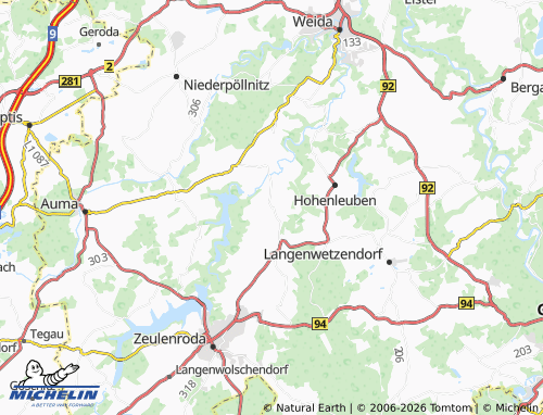 MICHELIN Dörtendorf map - ViaMichelin