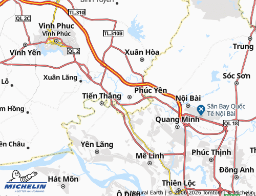 Mapa MICHELIN Phúc Yên - ViaMichelin