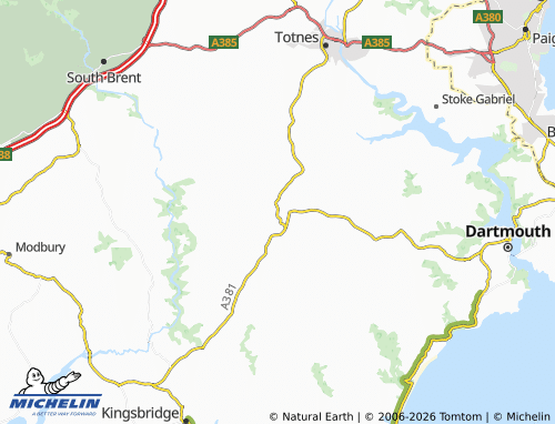 MICHELIN Halwell and Moreleigh map - ViaMichelin