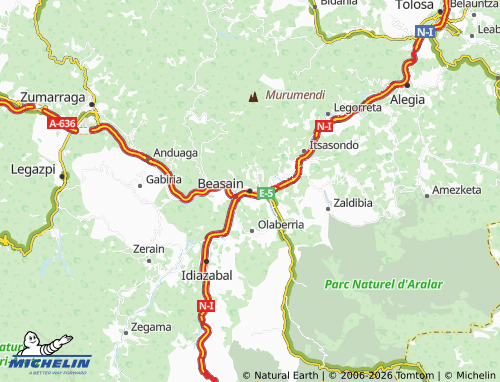 MICHELIN Beasain map - ViaMichelin