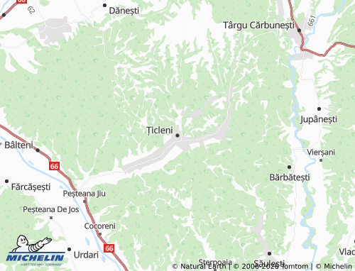Mappa MICHELIN Țicleni - ViaMichelin