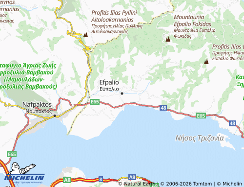 Carte MICHELIN Efpalio - ViaMichelin