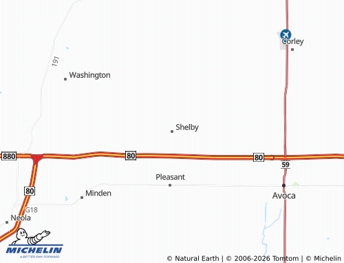Carte MICHELIN Shelby - ViaMichelin
