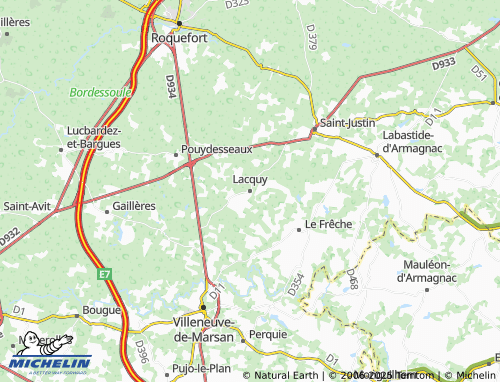 MICHELIN-Landkarte Lacquy - ViaMichelin