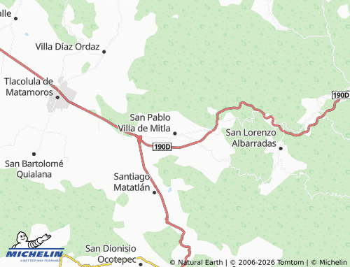 MICHELIN San Pablo Villa de Mitla map - ViaMichelin