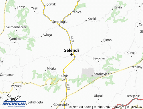 Mapa MICHELIN Selendi - ViaMichelin